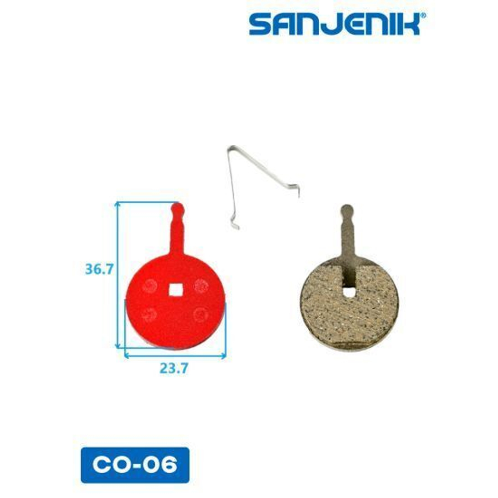 Колодки тормозные медные Sanjenik CO-06 для велосипедов и электросамокатов