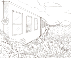 Traveling Animal Orchestra Exciting. Coloring Book