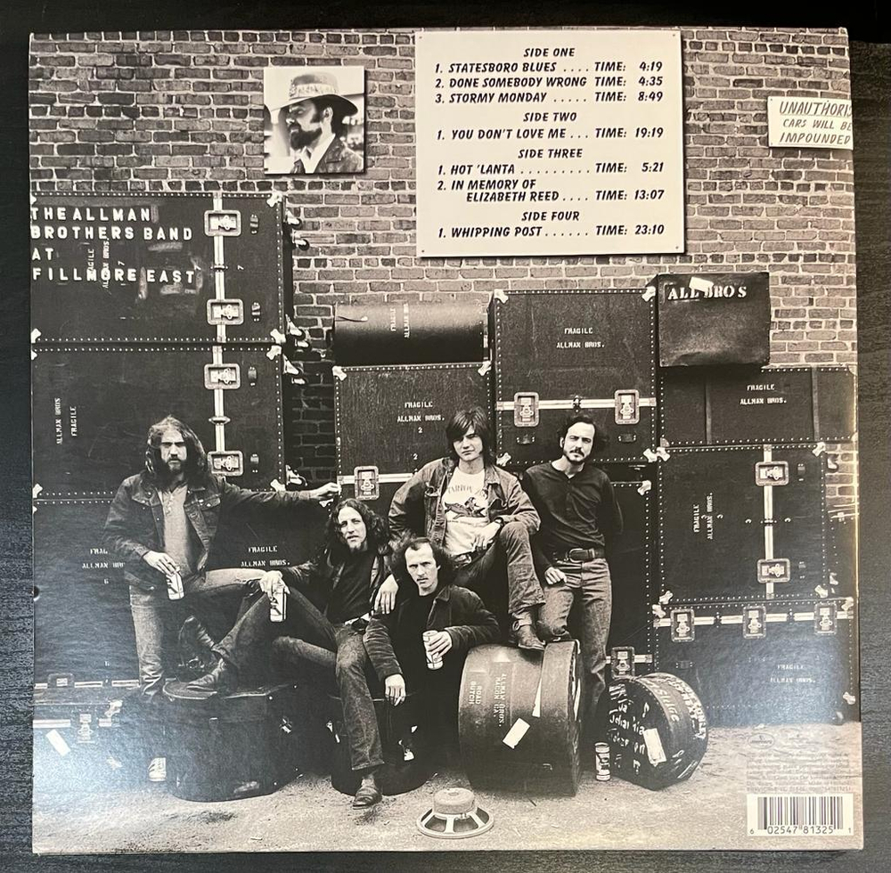 The Allman Brothers Band At Fillmore East 2LP (Европа 2016г.)