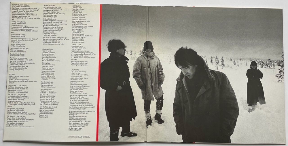 Винтажная виниловая пластинка LP U2 War (Japan 1983) (No Obi) Two Hearts Beat As One