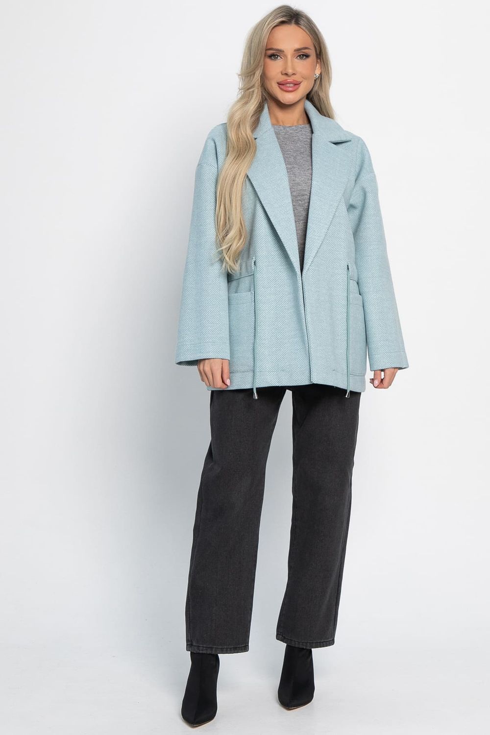 Пальто-пиджак (голубой) Б15087-7М LT Collection