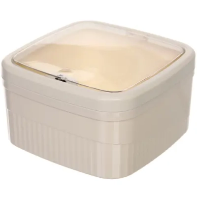 Контейнер для мусора»Стайл»1,6л молочный 163