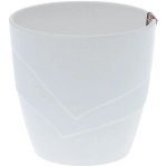Кашпо для цветов пластиковое 2л d-15см «Грация» со вставкой белый