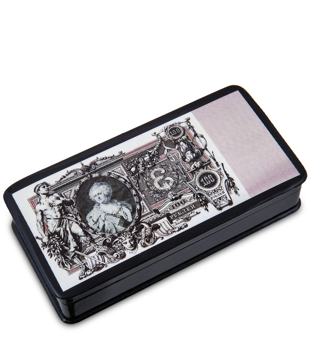 Народные промыслы ШК-19/52-C Шкатулка-купюрница в технике декупаж «100 РУБЛЕЙ» (18х9х4)