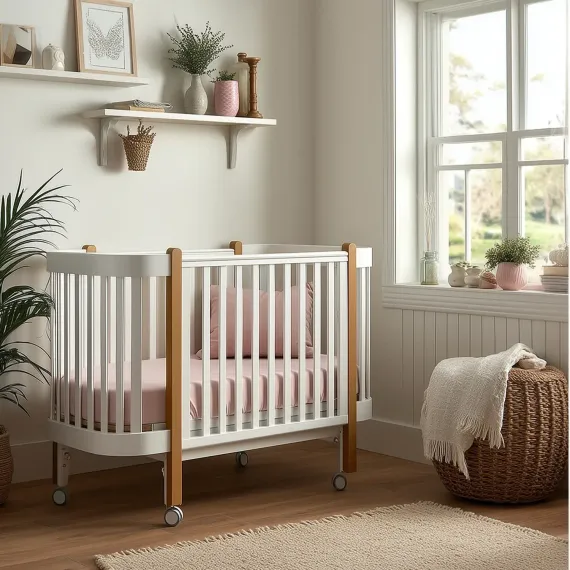 Детская кроватка с продольным маятником Гандылян Молли Белая