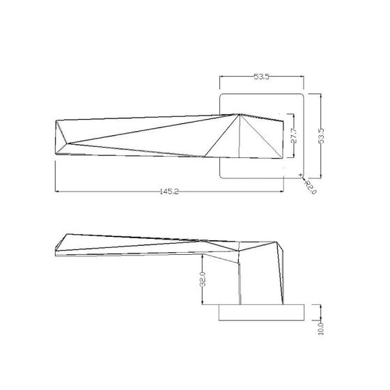 Размеры дверной ручки PIRA ZN