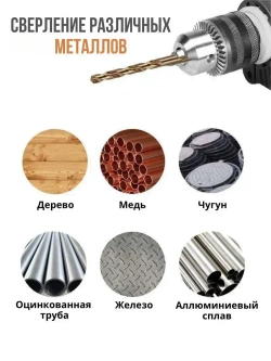 Набор сверл HSS с титановым покрытием 1-10мм в кейсе 99 штук