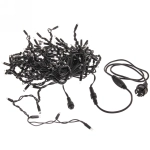 Гирлянда для улицы БАХРОМА «Мерцание» ш5м* в40/60см 180 ламп LED, черный провод, IP-65, Белый (возможность соединения)