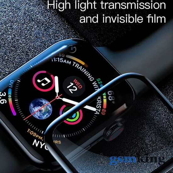 Baseus 0.3mm Full-screen Curved Tempered Film 40mm for AP Watch 4 Black SGAPWA4-A01