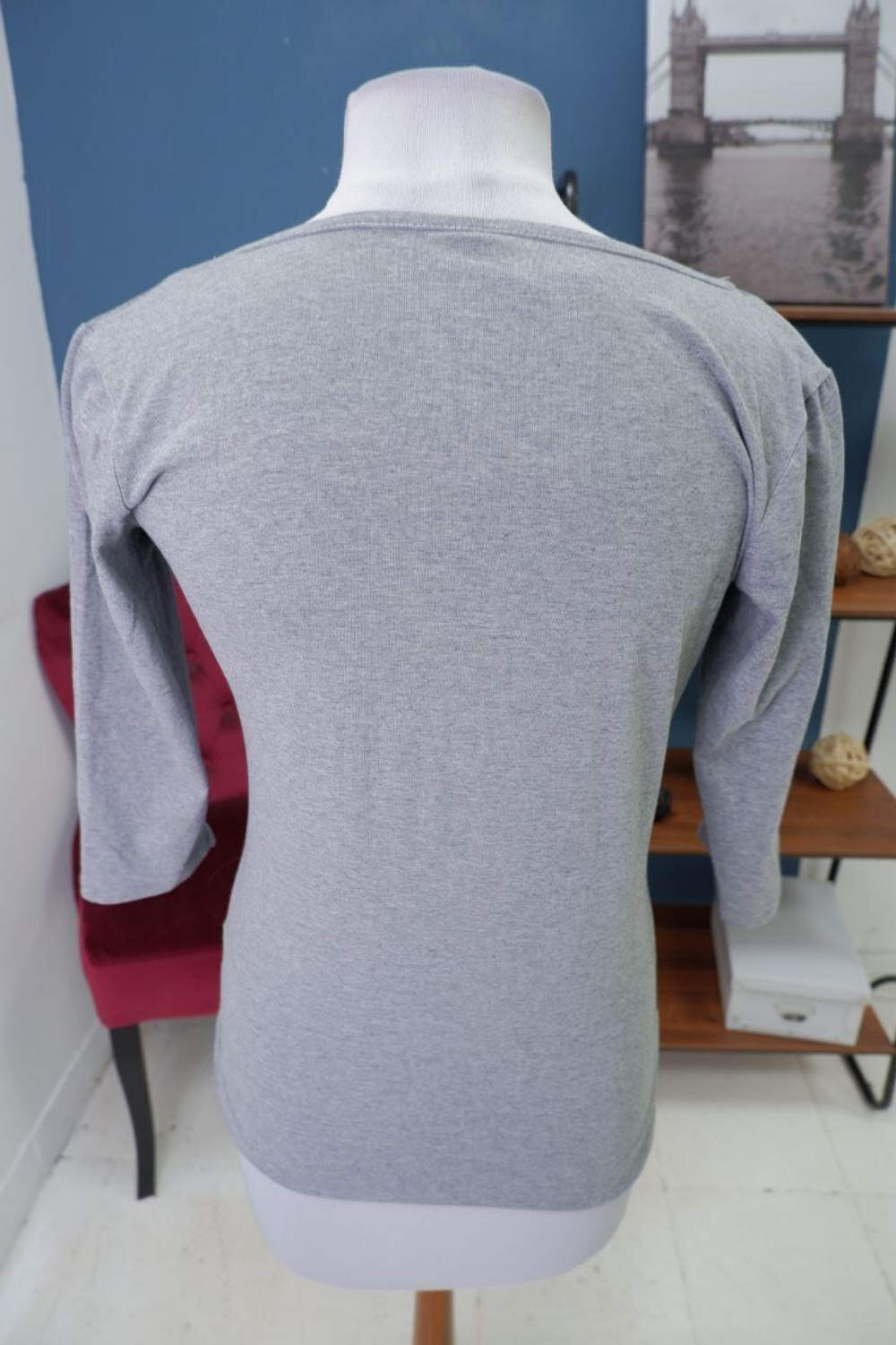 Джемпер серый стильный 46-48 размер