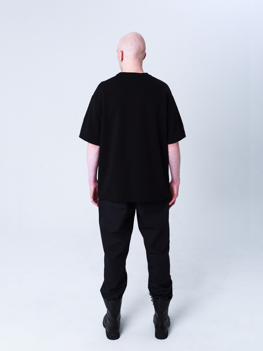 Футболка с принтом "Кот Баюн". Черная