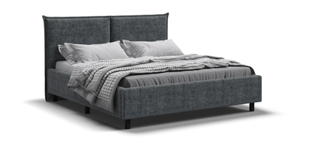Лео Кровать 160 Шенилл Смарт серый