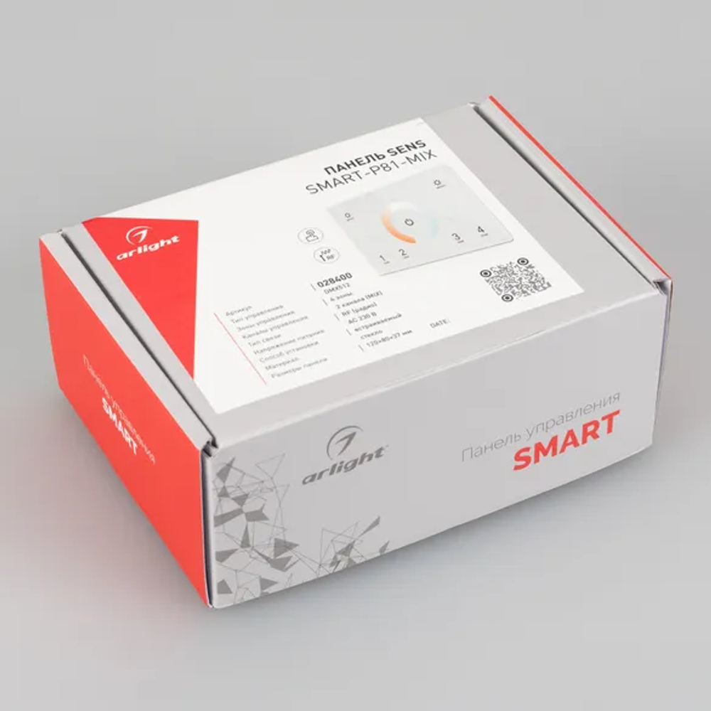 Панель Sens SMART-P81-MIX White (230V, 4 зоны, 2.4G) (Arlight, IP20 Пластик, 5 лет) 028400