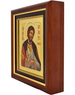 Икона святого Александра Невского, писанная в монастыре.