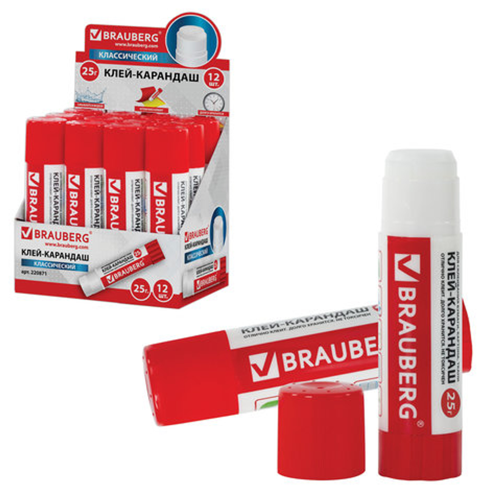 Клей-карандаш BRAUBERG 25 г