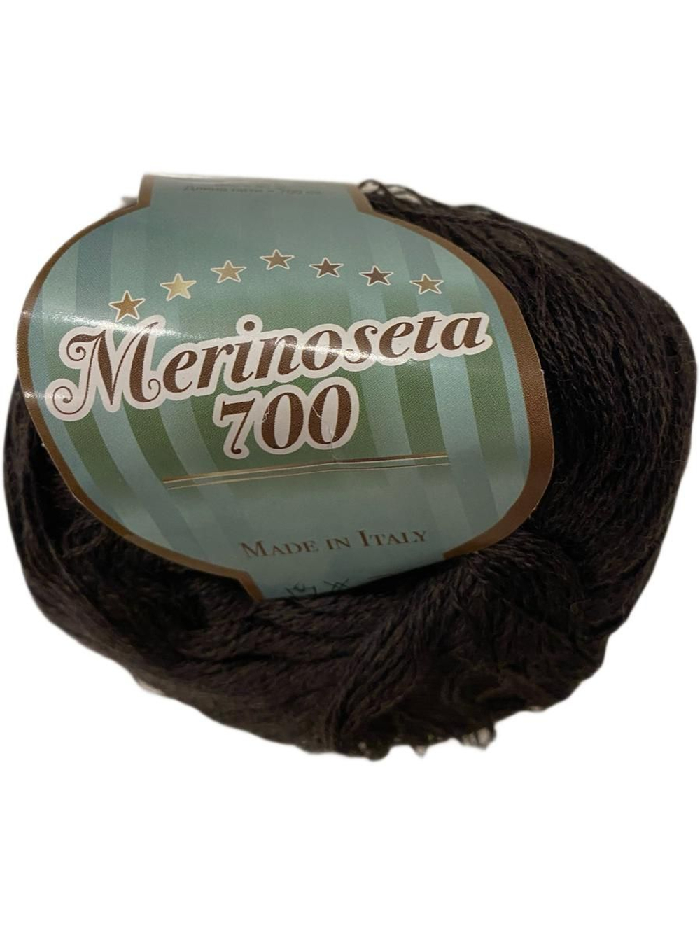 Пряжа Merinoseta (Италия.) 70% меринос 30% шелк 50г-700 м цв 827 (горький шоколад)