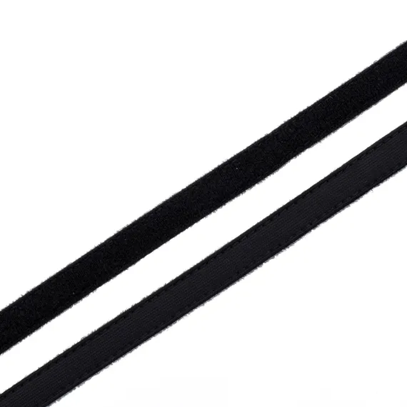 Ворсовая тесьма для корсетных пластин черная