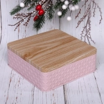 Банка жестяная «Kitchen romance» 1500мл 17*17*6cм,розовая