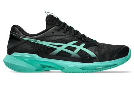 Теннисные кроссовки Asics Solution Speed FF 4 Clay - black/aurora green