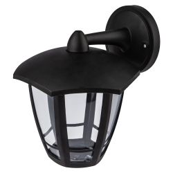 Садово-парковый светильник ЭРА НБУ 07-40-004 Дели 3 черный 6 гранный настенный IP44 Е27 max 60Вт | Садово-парковые светильники