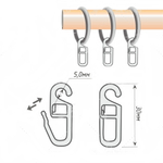 Крючок шторный 5 мм для колец круглых карнизов d16-25, белый купить