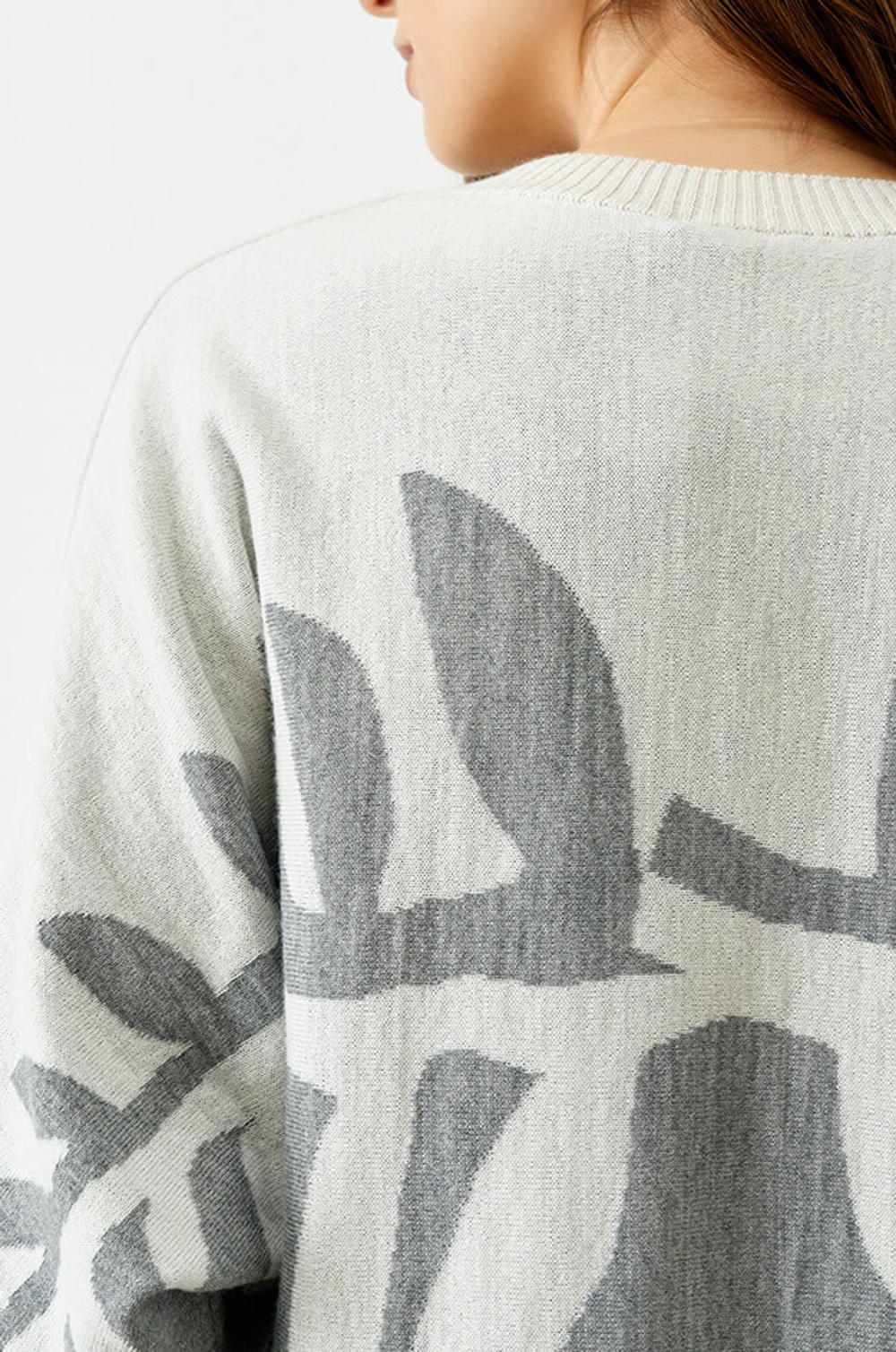 22775 Джемпер женский (серый принт)
