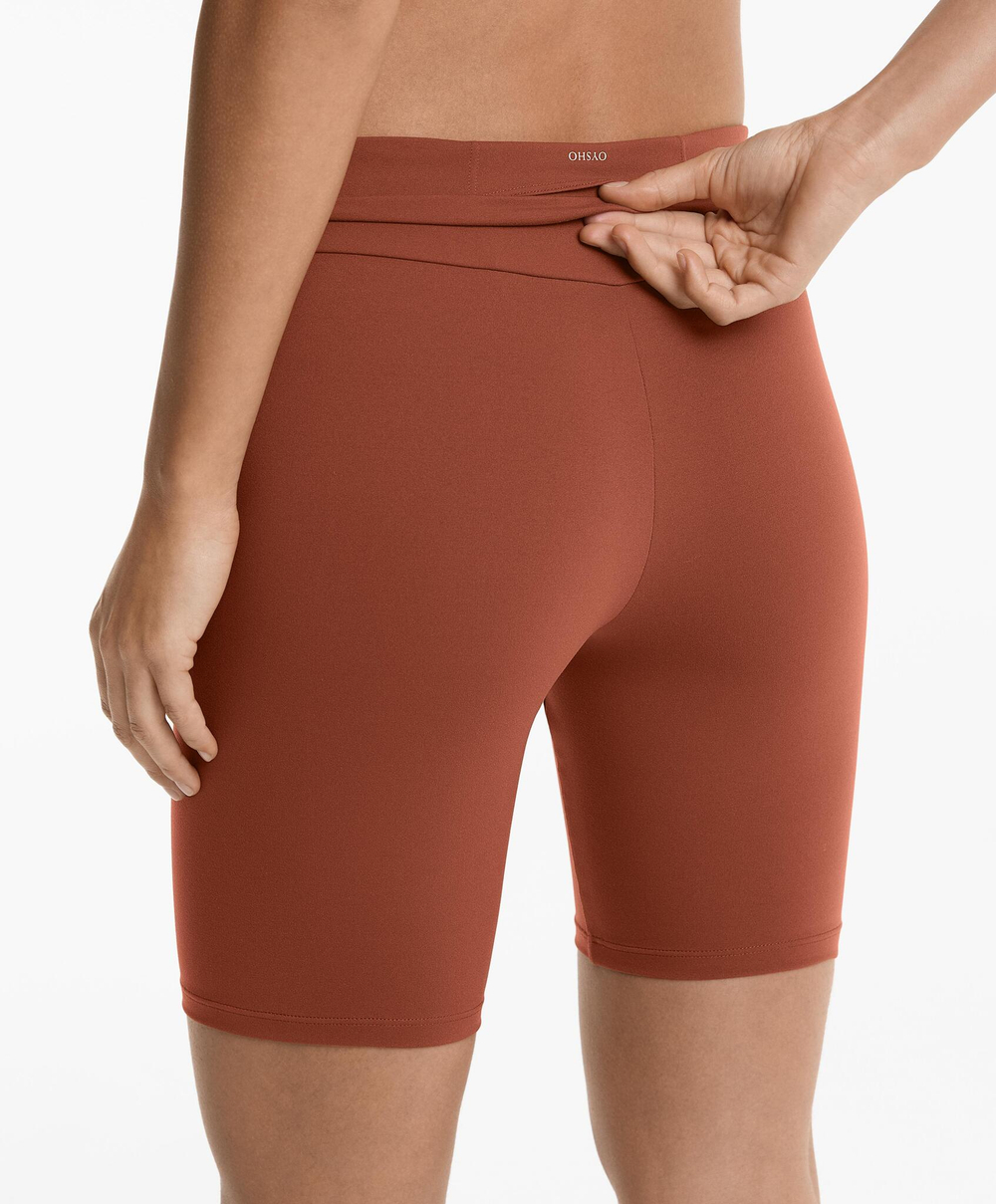 OYSHO Легинсы-велосипедки Comfortlux с высокой посадкой длиной 20 см, терракотовый