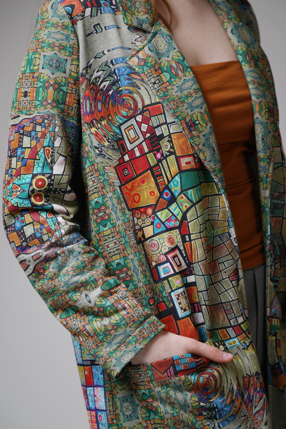 Удлинённый жакет "Витражи"