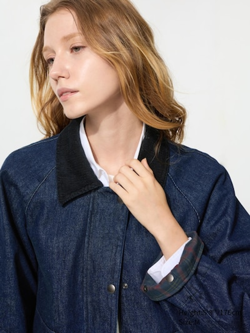 UNIQLO Короткая джинсовая куртка, темно-синий