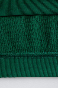 ZARA КОМПЛЕКТ ИЗ ТОЛСТОВКИ И БРЮК WIDE LEG С НАШИВКОЙ, ЗЕЛЕНЫЙ