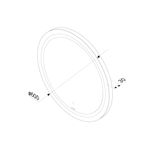 Универсальное зеркало с контурной LED-подсветкой, ИК- сенсором, круглое, 60 см AM.PM X-Joy M85AMOX0601WG