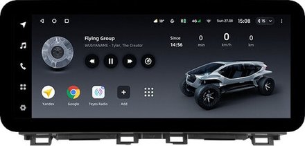 Магнитола для Mazda CX-4 2016-2024 (ШГУ цветной) - Teyes LUX ONE ROUND монитор 12.3" 2K QLED на Android 10, CarPlay, 4G SIM-слот