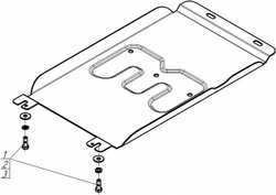 Защита КПП. 2 мм, Сталь. для TANK 400 2023-н.в., Motodor.73121