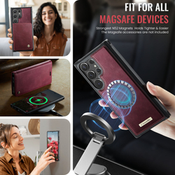 Чехол-кошелек CaseMe 2 in 1 MagSafe Samsung Galaxy S24 Ultra