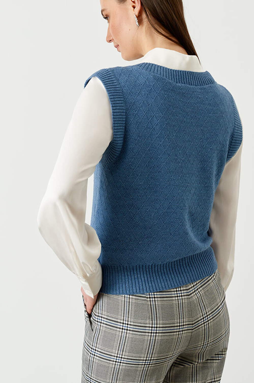 22742 Жилет женский (сине-голубой)