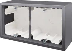 Donel R98 Сталь Коробка для накладного монтажа с встроенной рамкой 2-я, серия DA