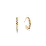 Серьги Hoop Multicolour Pastel Gold 15мм Coeur de Lion