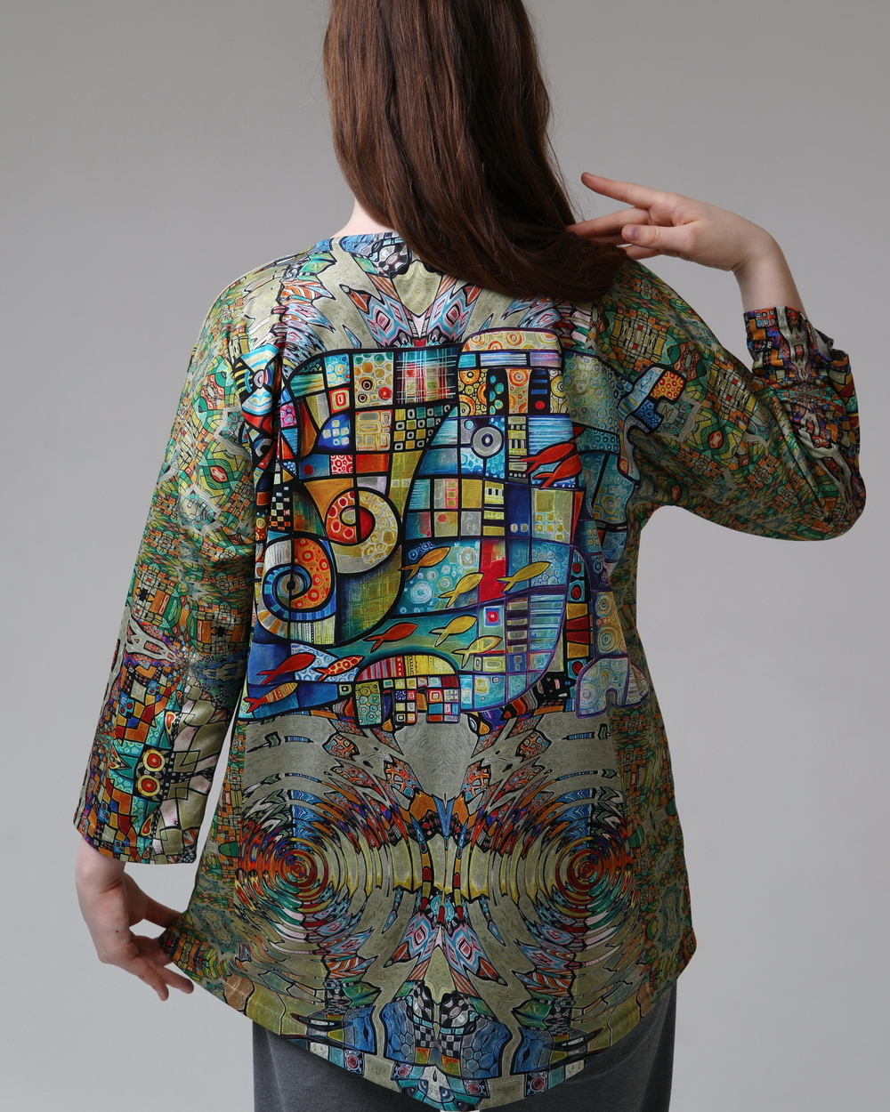 Туника "Витражи", по мотивам картин художницы Таня МакКабе