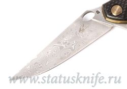 Нож Чебуркова Ворон "Golden Raven" Дамаск Карбон Лимитированныйфотография - 2