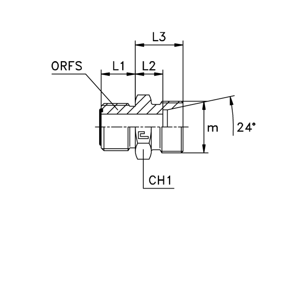 Адаптер DL10 ORFS 11/16 - 16x1.5