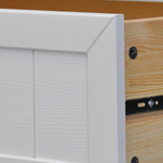 Dipriz Комод белый Карлос из массива сосны, 3 ящика, 86x50x90 см