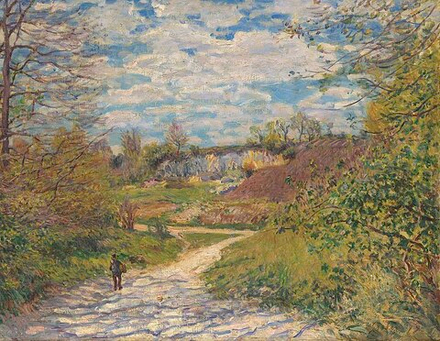 "Зимнее солнце в Вене-Надон", Сислей А., картина для интерьера (репродукция)