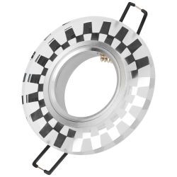 Светильник встраиваемый cо светодиодной подсветкой ЭРА DK LD47 SL /1 под лампу MR16 GU5.3 белый/белый | Встраиваемые LED светильники