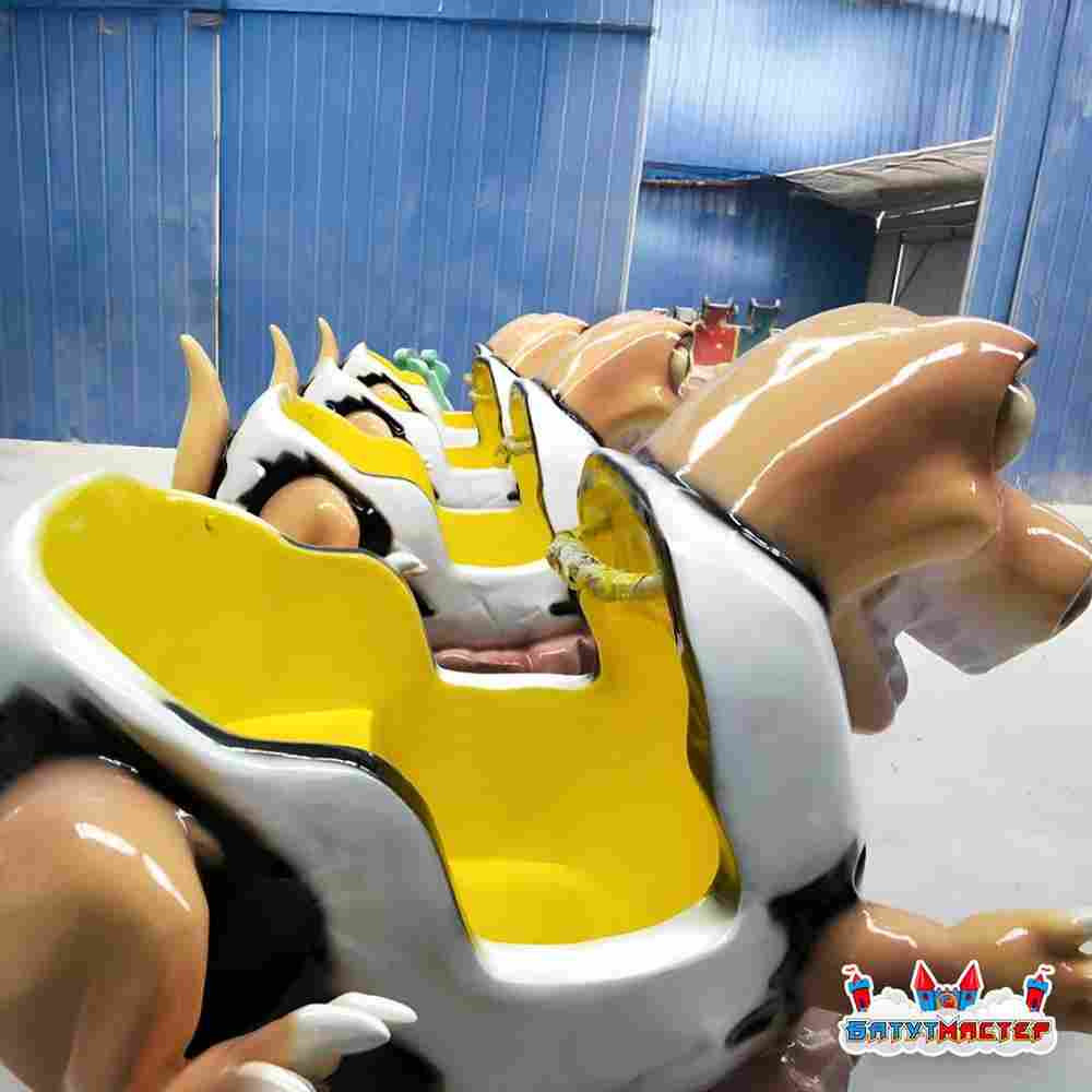 Большая катальная горка «Полет Дино», 6 кабин 12 мест, 22×18×3,5 м