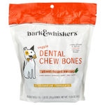 Dr. Mercola, Bark & Whiskers ™, Dental Chew Bones, для взрослых собак, вегетарианский продукт, 15 костей, 29 г (1,02 унции)