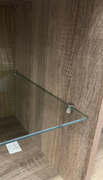 Шкаф витрина малая Ультра белый/белый глянец