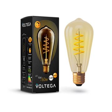 Диммируемая светодиодная лампа Loft Led ST64 4W 2000K E27 DIM (7077) VG10-ST64GE27warm4W-FB Voltega