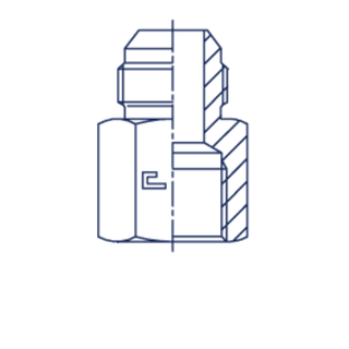 Соединение FS JIC 1/2 - NPTF 1/8