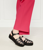 Кожаные босоножки Tommy Hilfiger - черный(FW0FW07743)