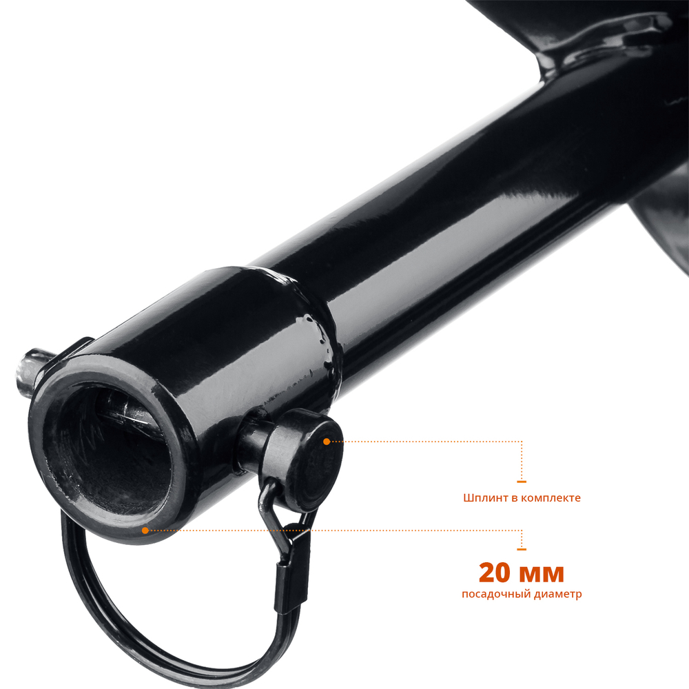 ЗУБР d 200 мм, мерзлый грунт, двухзаходный шнек для мотобуров (7052-20)